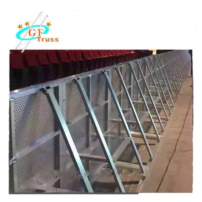 Barrière en aluminium de route d'étape de contrôle des foules de la police de la circulation de porte pour le béton de vente de ConcertBest