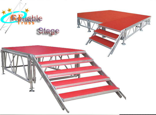 taille ajustable en aluminium 1.2M Plywood Portable Stage de célébration