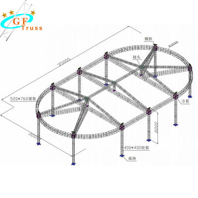 Poids léger de système de l'éclairage 4M Aluminum Roof Truss du DJ