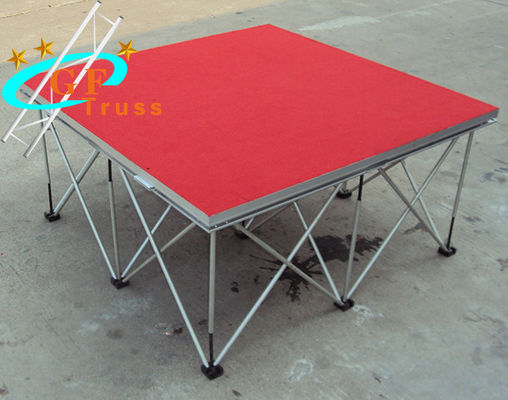 Utilisation ronde mobile de concert d'événement d'étape de botte en aluminium d'étape de 1.22M*2.44M