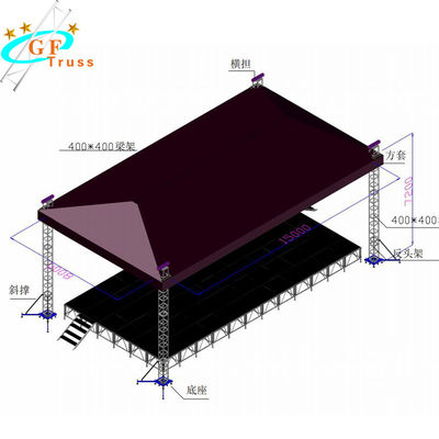 Botte en aluminium d'écran de l'étape d'allumage de broche 290*290mm LED