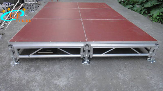 taille ajustable en aluminium 1.2M Plywood Portable Stage de célébration