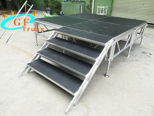 taille ajustable en aluminium 1.2M Plywood Portable Stage de célébration