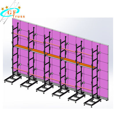 Botte d'écran de l'alliage d'aluminium 6mx7m LED pour l'appui d'aluminium de présentoir d'écran du Cabinet LED de 500*500mm