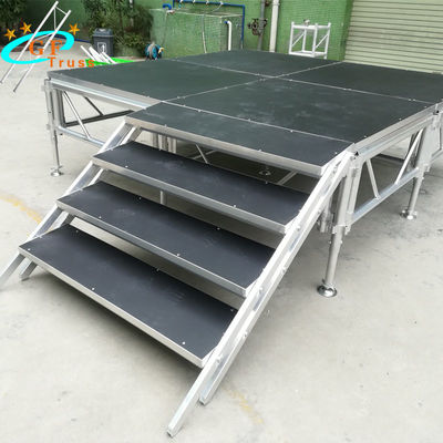 prix bon marché rapidement installer l'étape portative utilisée par étape portative en aluminium à vendre