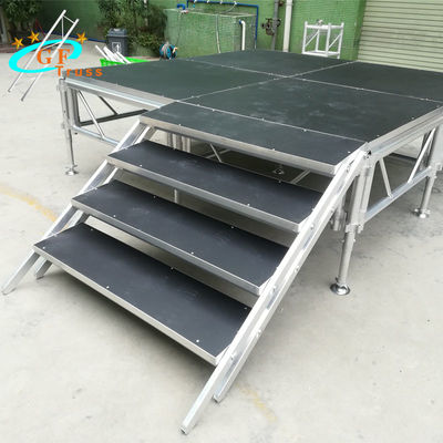 Bureau durable de plate-forme d'étape en aluminium portative avec les jambes réglables pour l'affichage extérieur de concert d'événement de musique