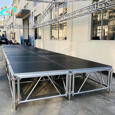 Plate-forme en aluminium portative 1.22*1.22M d'étape de plexiglass