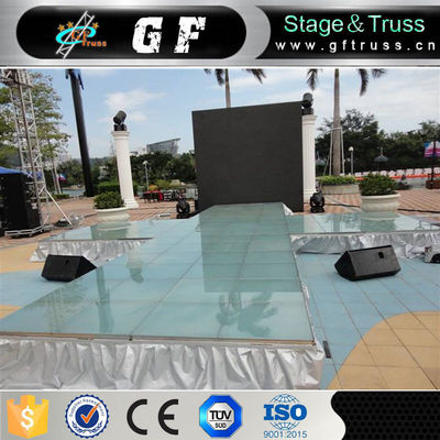 Taille ajustable acrylique de la plate-forme 2m d'étape de plexiglass